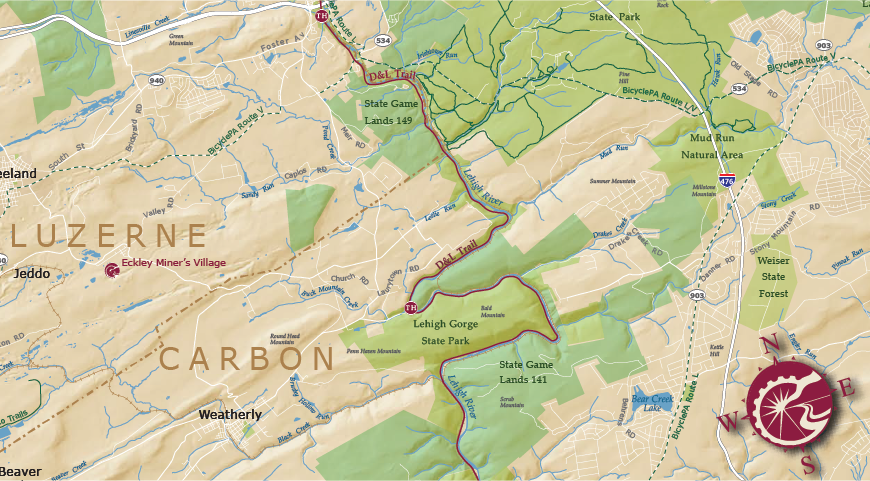 D&amp;L Trail Maps - D&amp;L - Delaware &amp; Lehigh