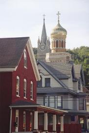 Landmark churches in Lansford, PA, a historic anthracite-mining town along the D&L Corridor