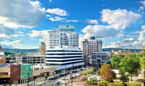 Downtown Wilkes-Barre, PA, a Trail Town at the very tip of the D&L Corridor