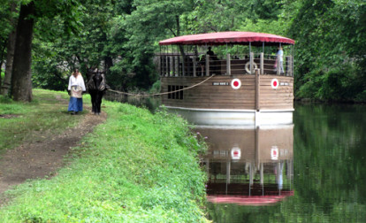 The Josiah White II, Pennsylvania's only mule-drawn canal boat attraction, and a benefit of D&L membership.