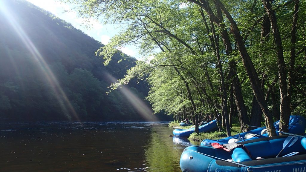 Whitewater rafting trip in Jim Thorpe, PA, a D&L Trail Town.
