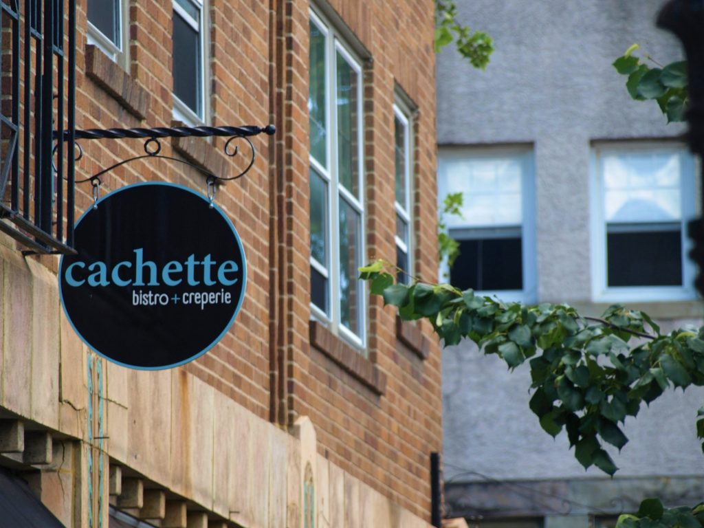 Cachette Bistro & Creperie, a restaurant in downtown Bethlehem PA along the D&L National Heritage Corridor.