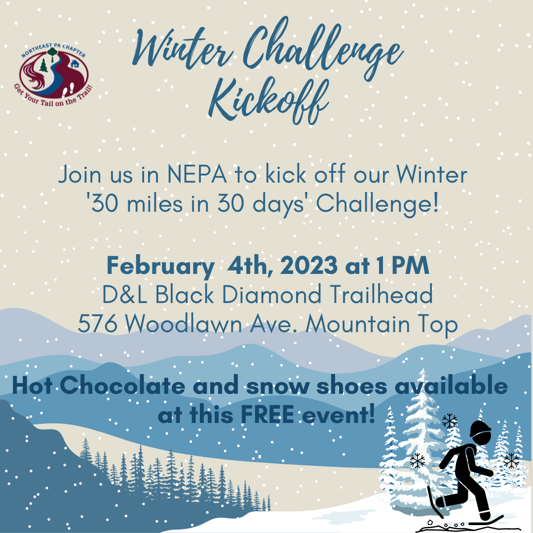 Get Your Tail on the Trail Winter Challenge Kick-off: NEPA