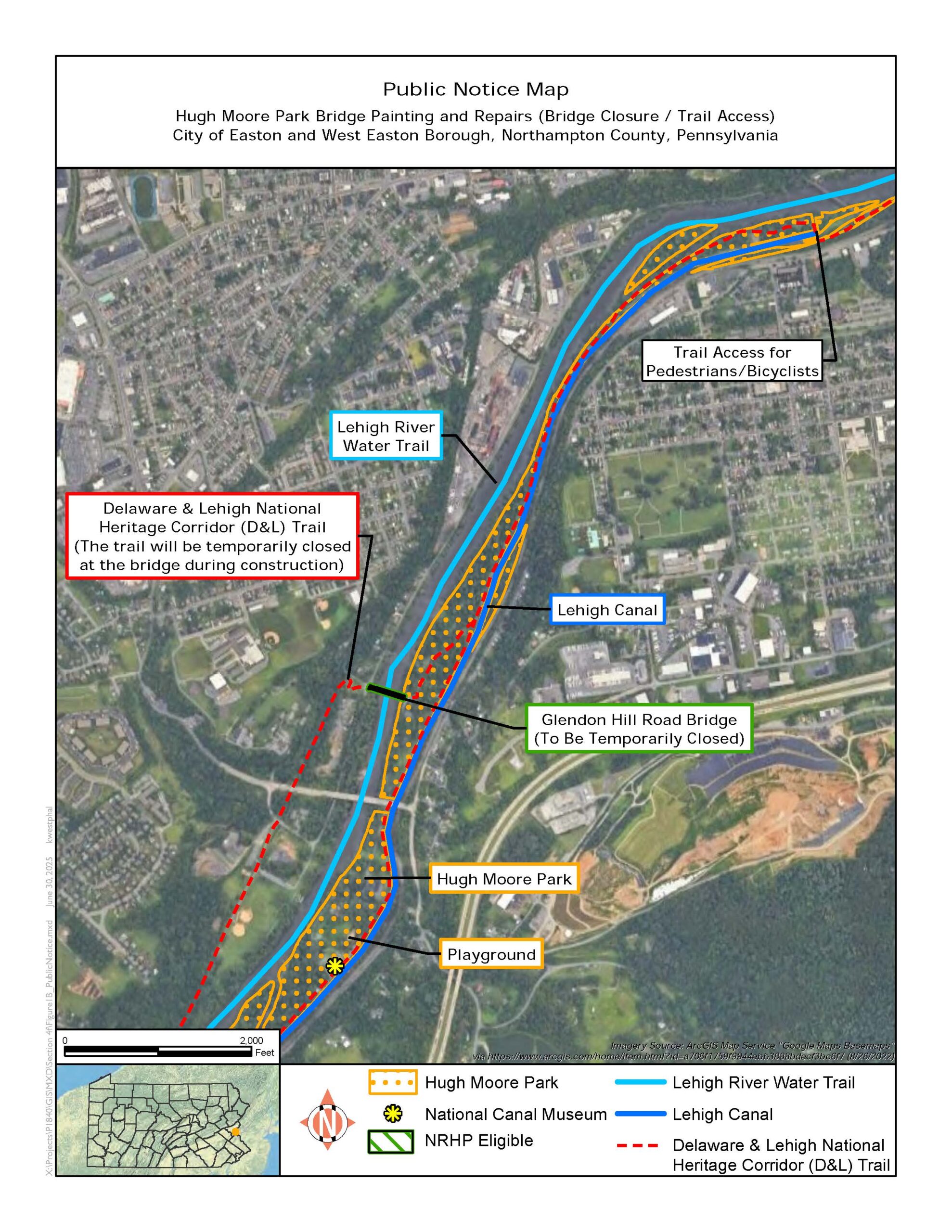 Glendon Hill Road Bridge Repairs Notice - D&L - Delaware & Lehigh