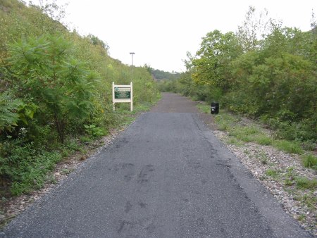The improved trail surface extends to the existing section of D&L Trail in Lehigh Gap