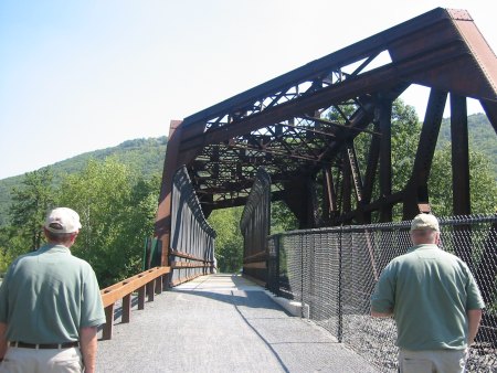 On some sections, the D&L Trail benefits from railroad infrastructure