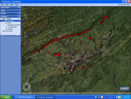 This sample GIS includes all of Lehigh and Northampton counties' parks.