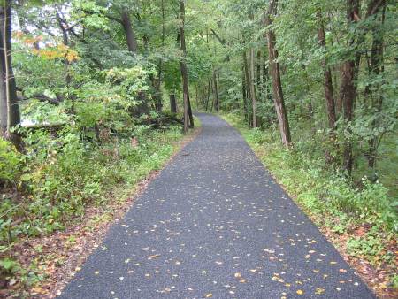 A resurfaced section of the D&L Trail in Weissport